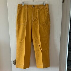 Modcloth Yellow Wide Leg Cropped Pant